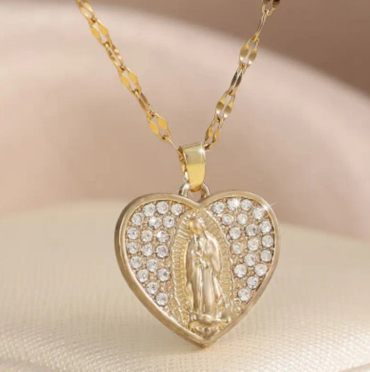 Collier coeur de la Vierge Marie
