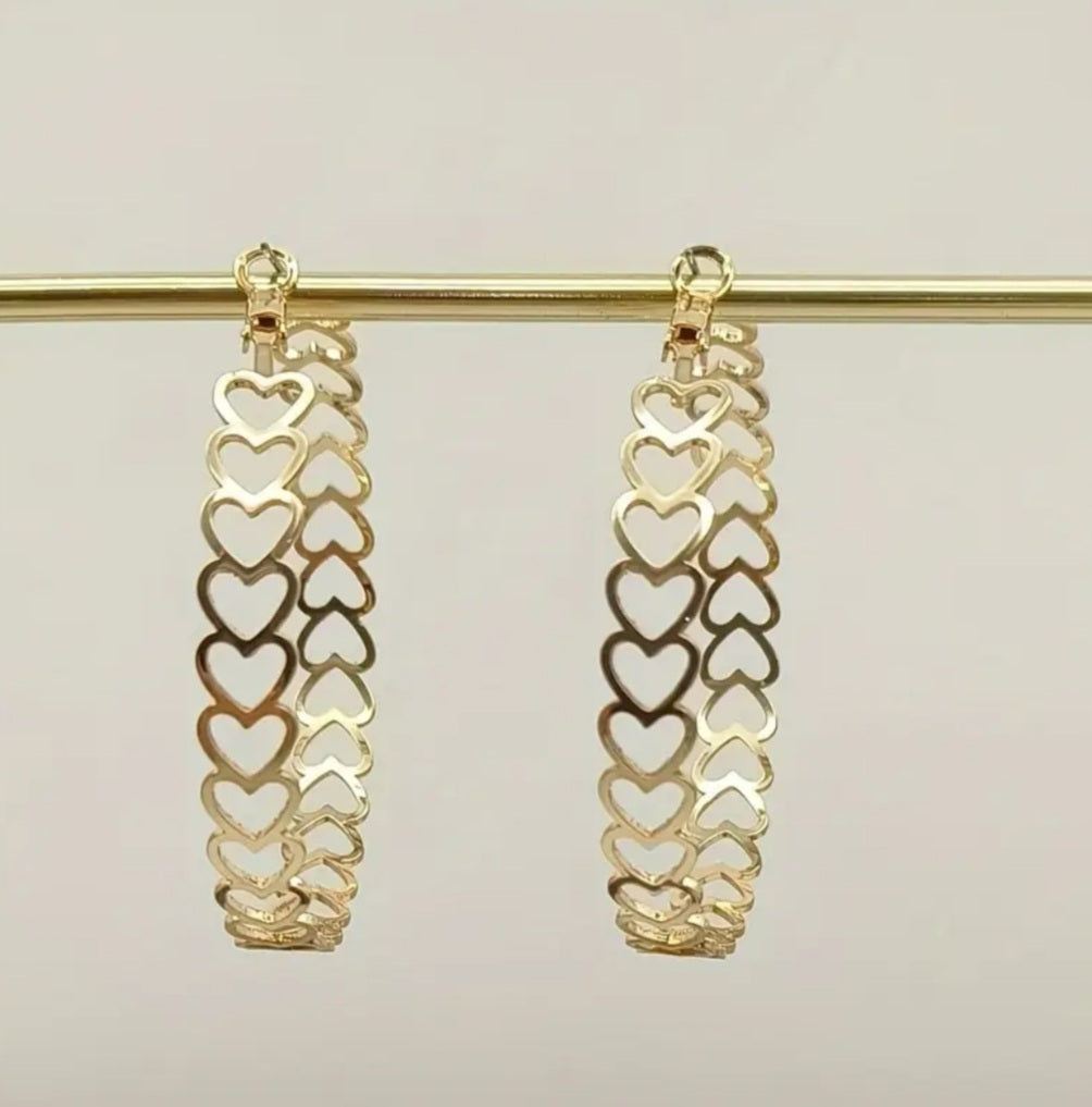 boucles Ania créole coeur doré