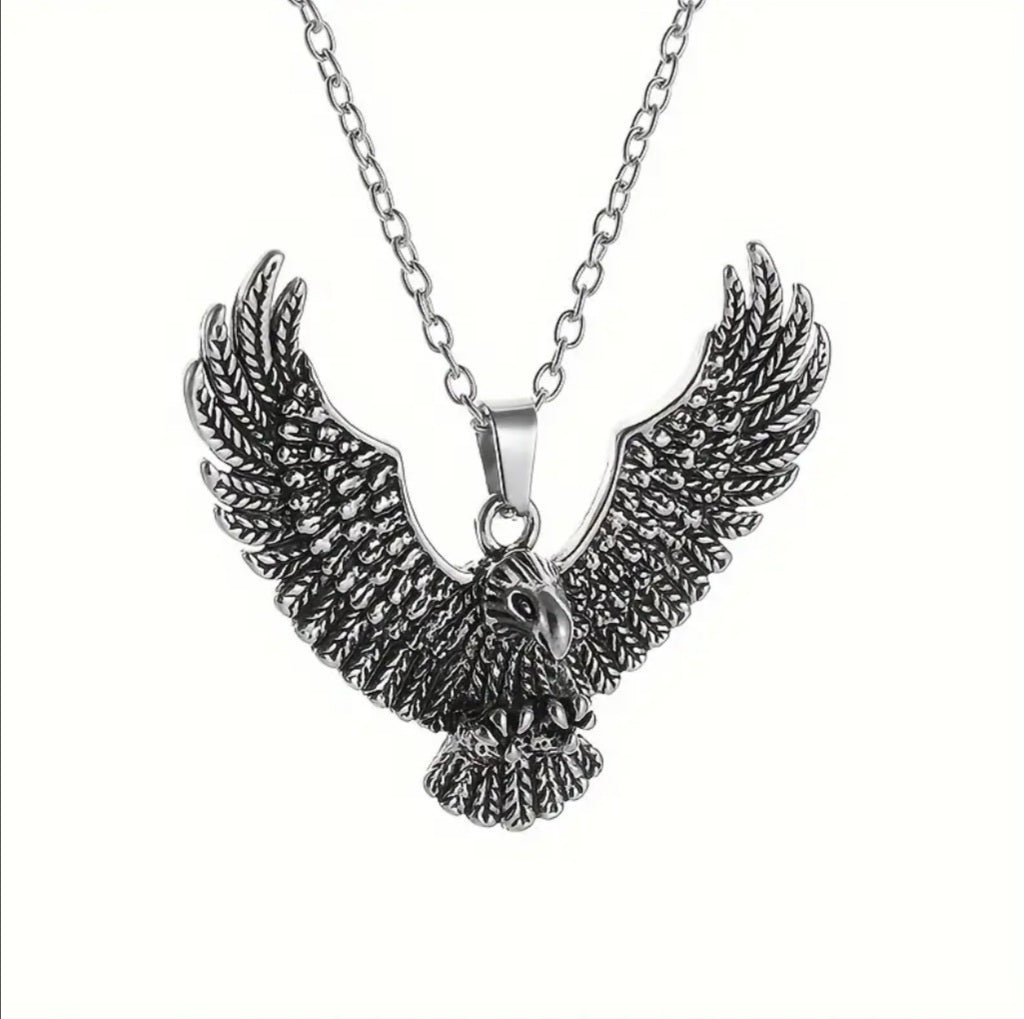 Collier Aigle argenté