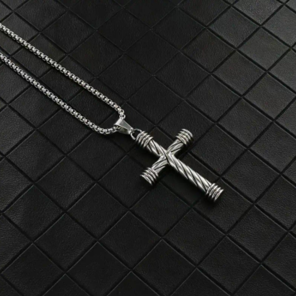 Collier Croix en acier inoxydable