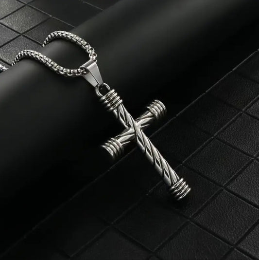 Collier Croix en acier inoxydable