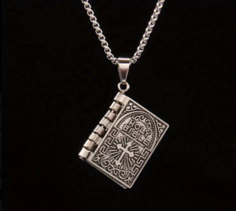 Collier Bible argenté