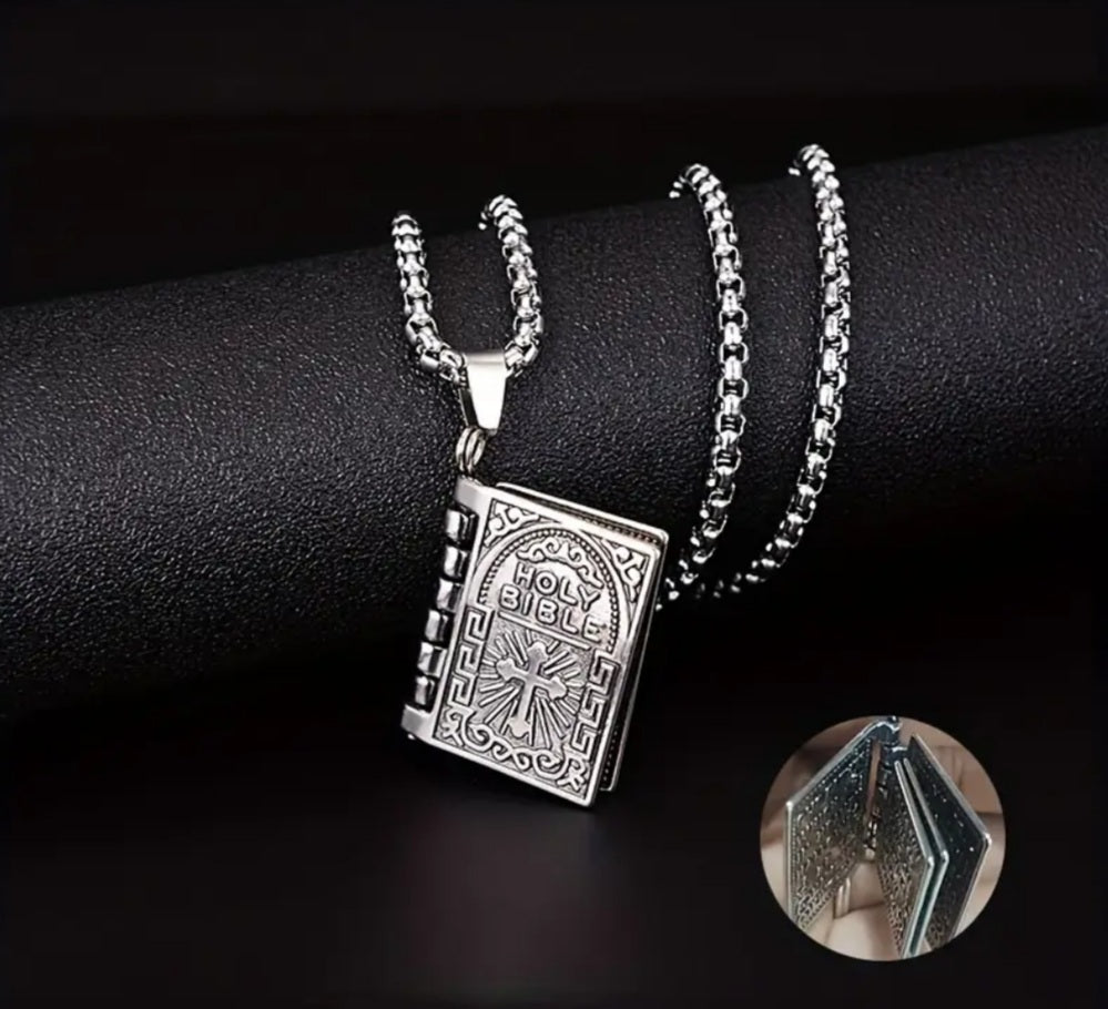 Collier Bible argenté