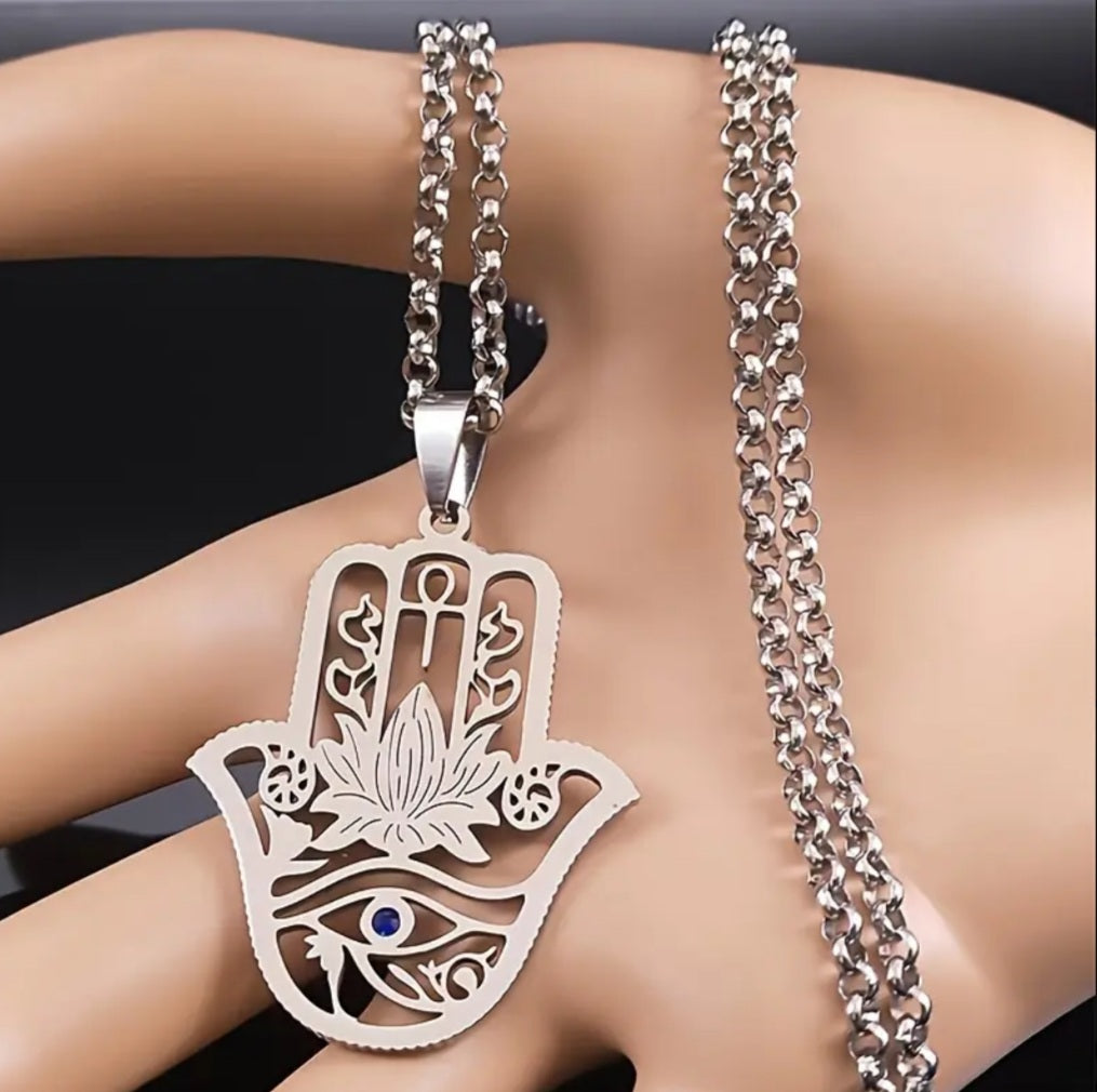 Collier main de Hamza doré