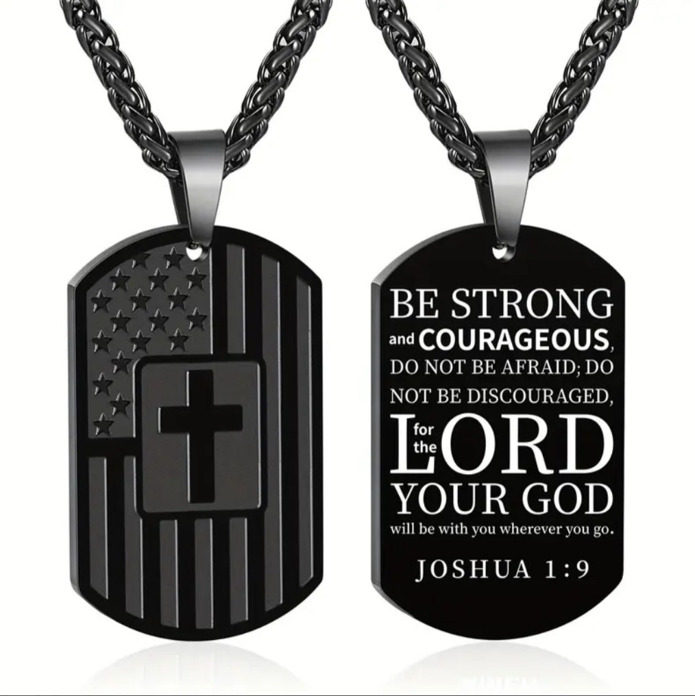 Collier plaque americain patriot