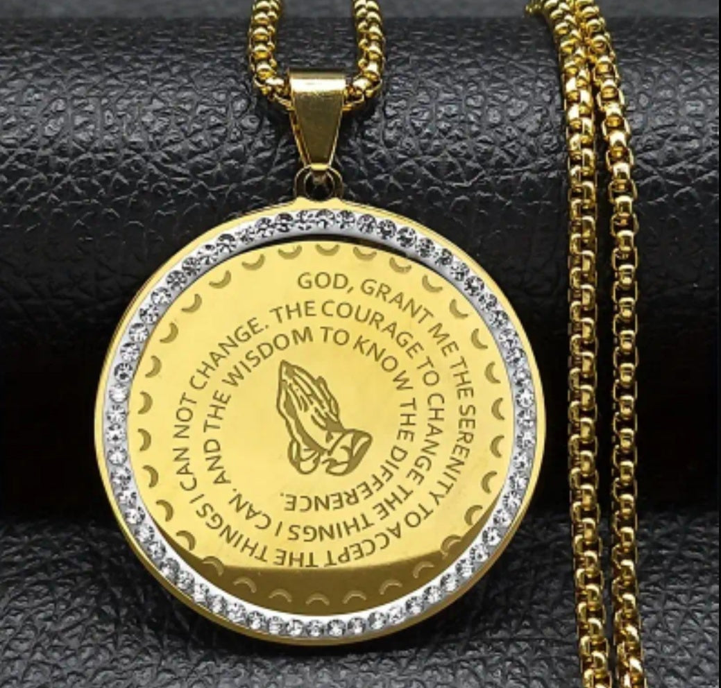 Collier l'archange St Michel doré