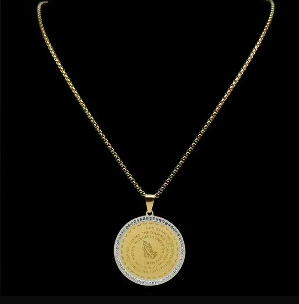 Collier l'archange St Michel doré