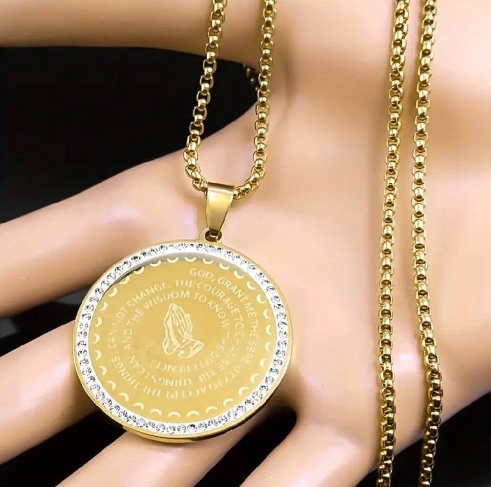 Collier l'archange St Michel doré