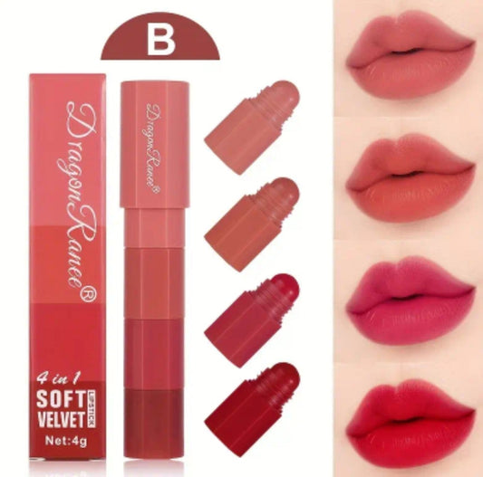 rouges à lèvres 4en1 finition mate