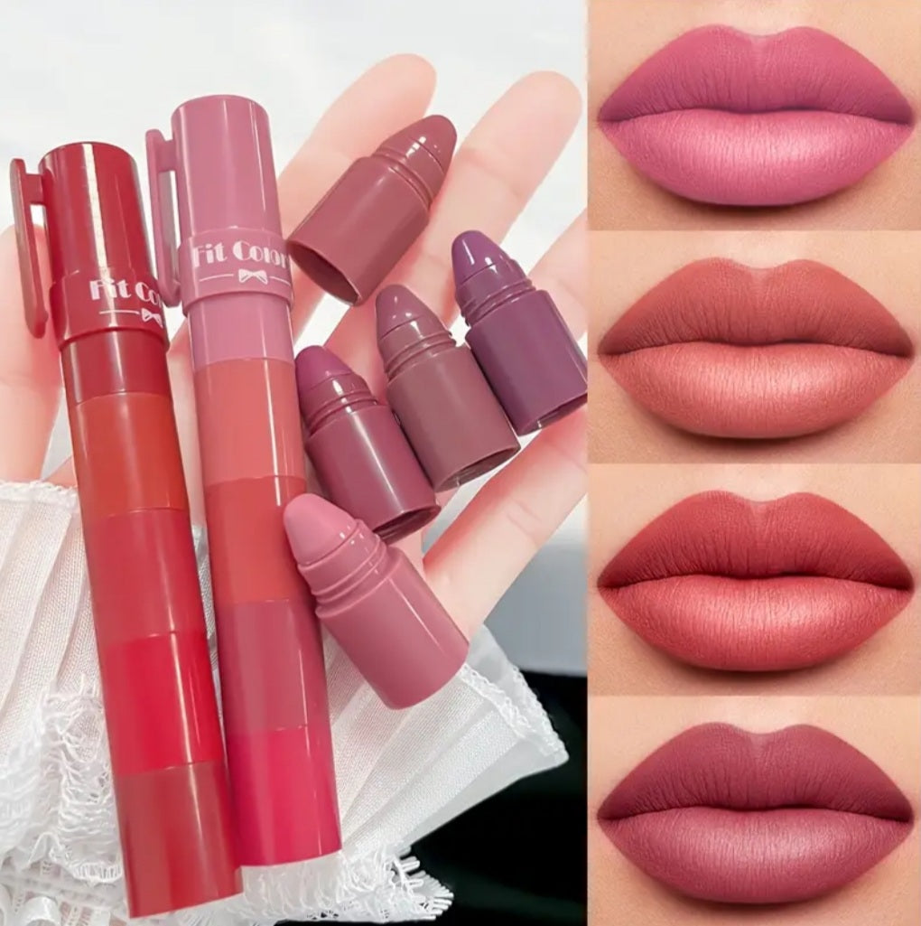 Rouge à lèvres crayon mat 5en1