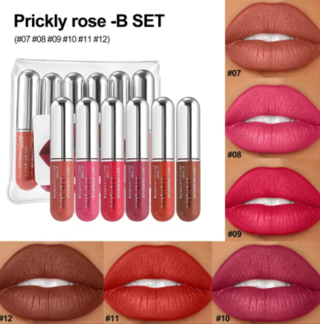 6 rouges à lèvres liquide mat