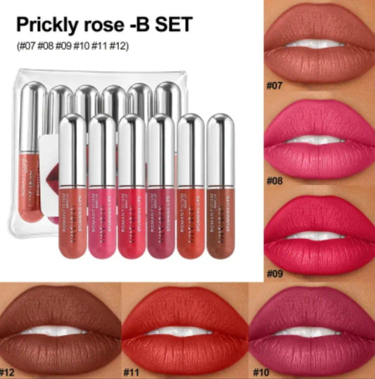 6 rouges à lèvres liquide mat