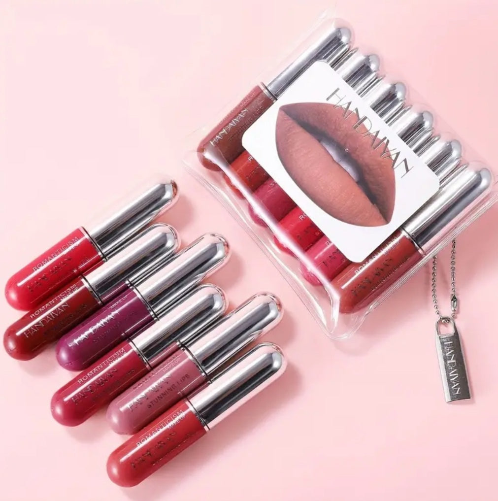 6 rouges à lèvres liquide mat