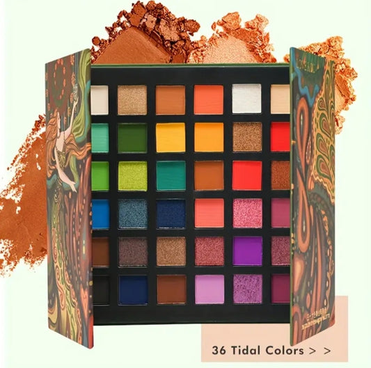 Palette de 36 couleurs pailletté mat