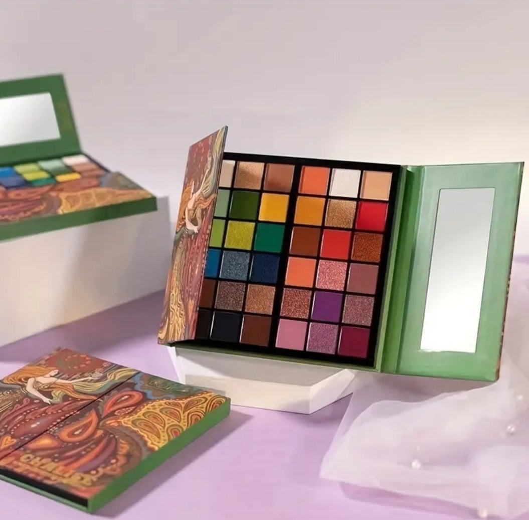 Palette de 36 couleurs pailletté mat