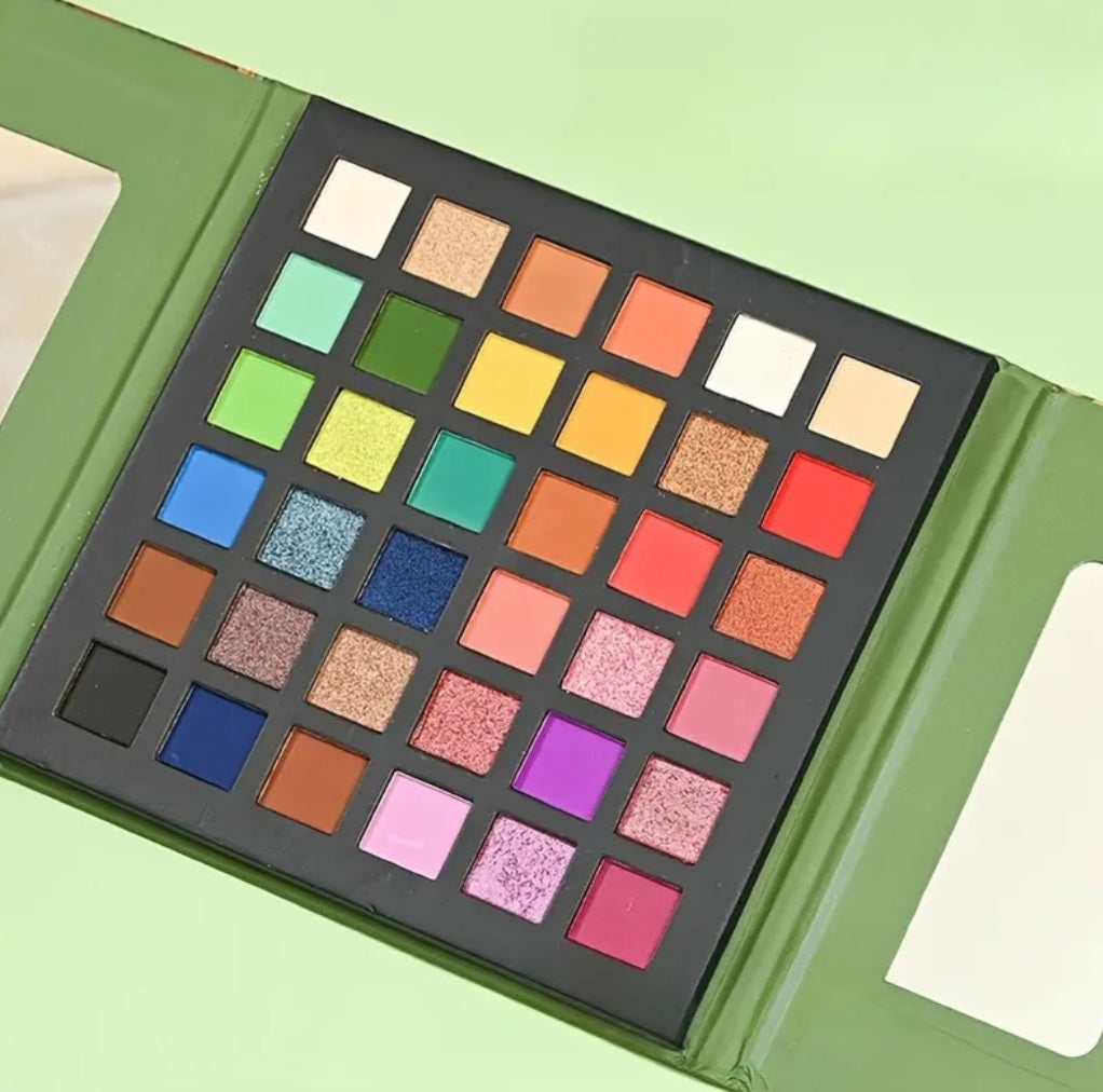 Palette de 36 couleurs pailletté mat