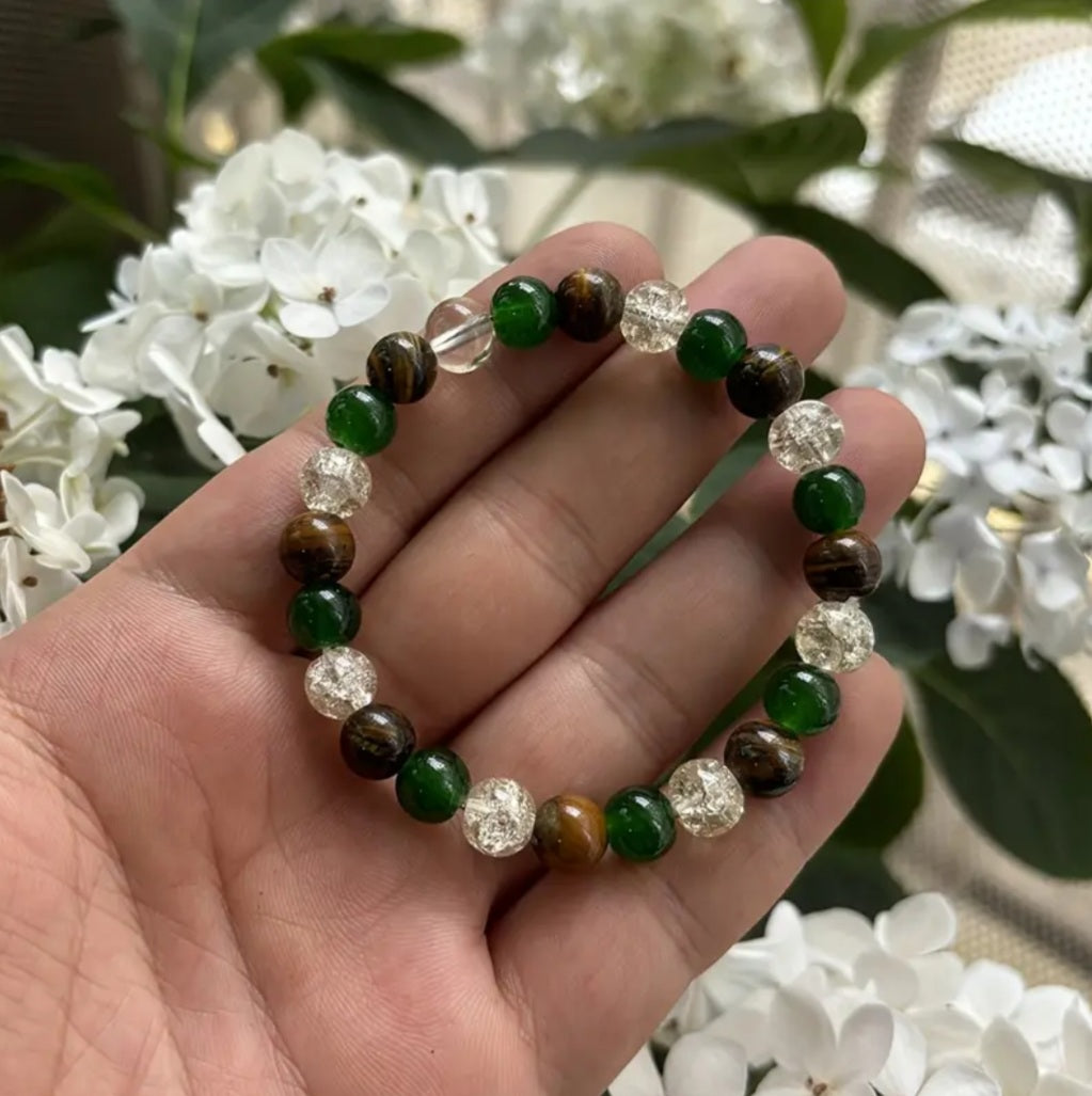 bracelet prospérité & abondance pierre naturelle Œil de tigre