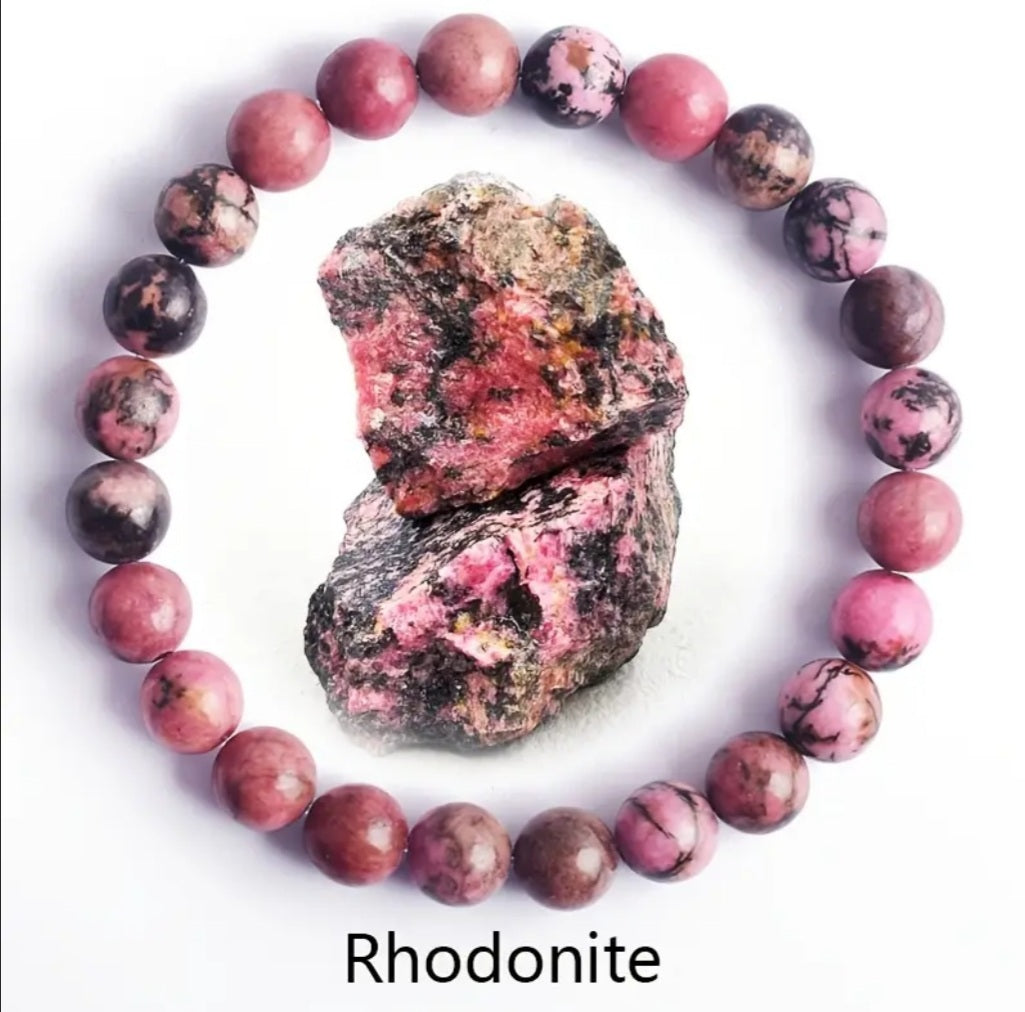 bracelet pierre naturelle rose