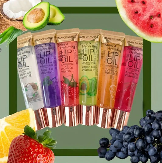 6 huiles à lèvres hydratante d'Argan
