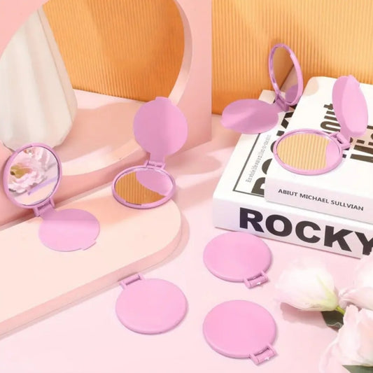  miroirs de poche pliable rose