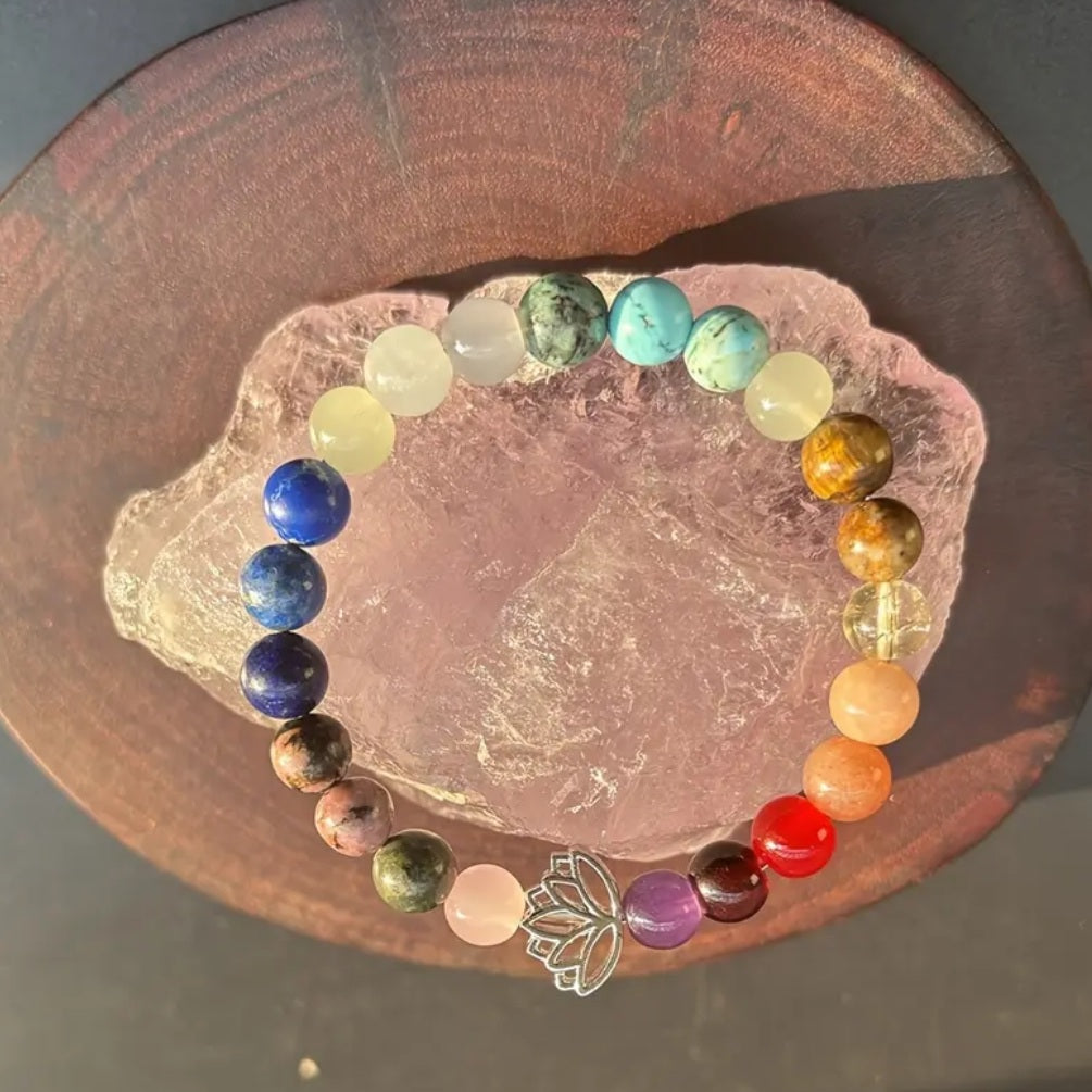 bracelet extensible fleur lotus