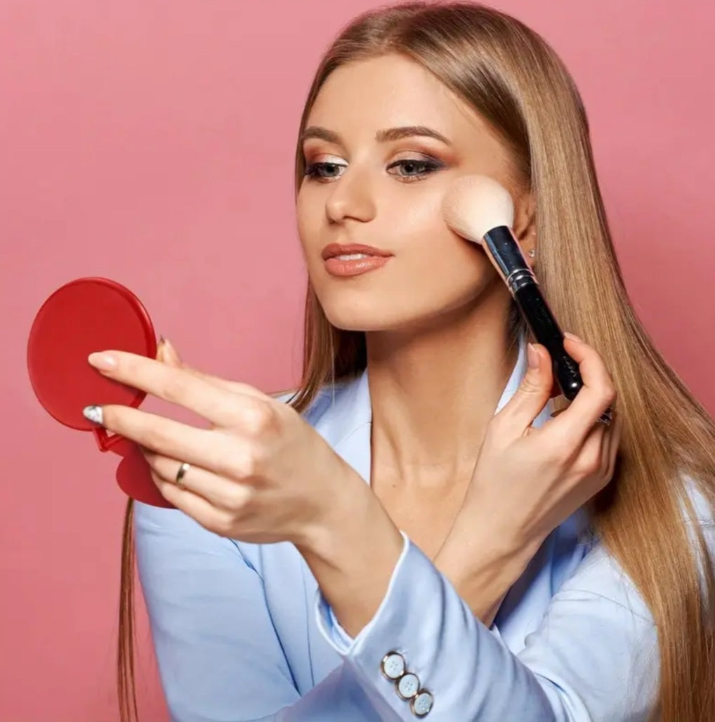 miroirs de poche pliable rouge