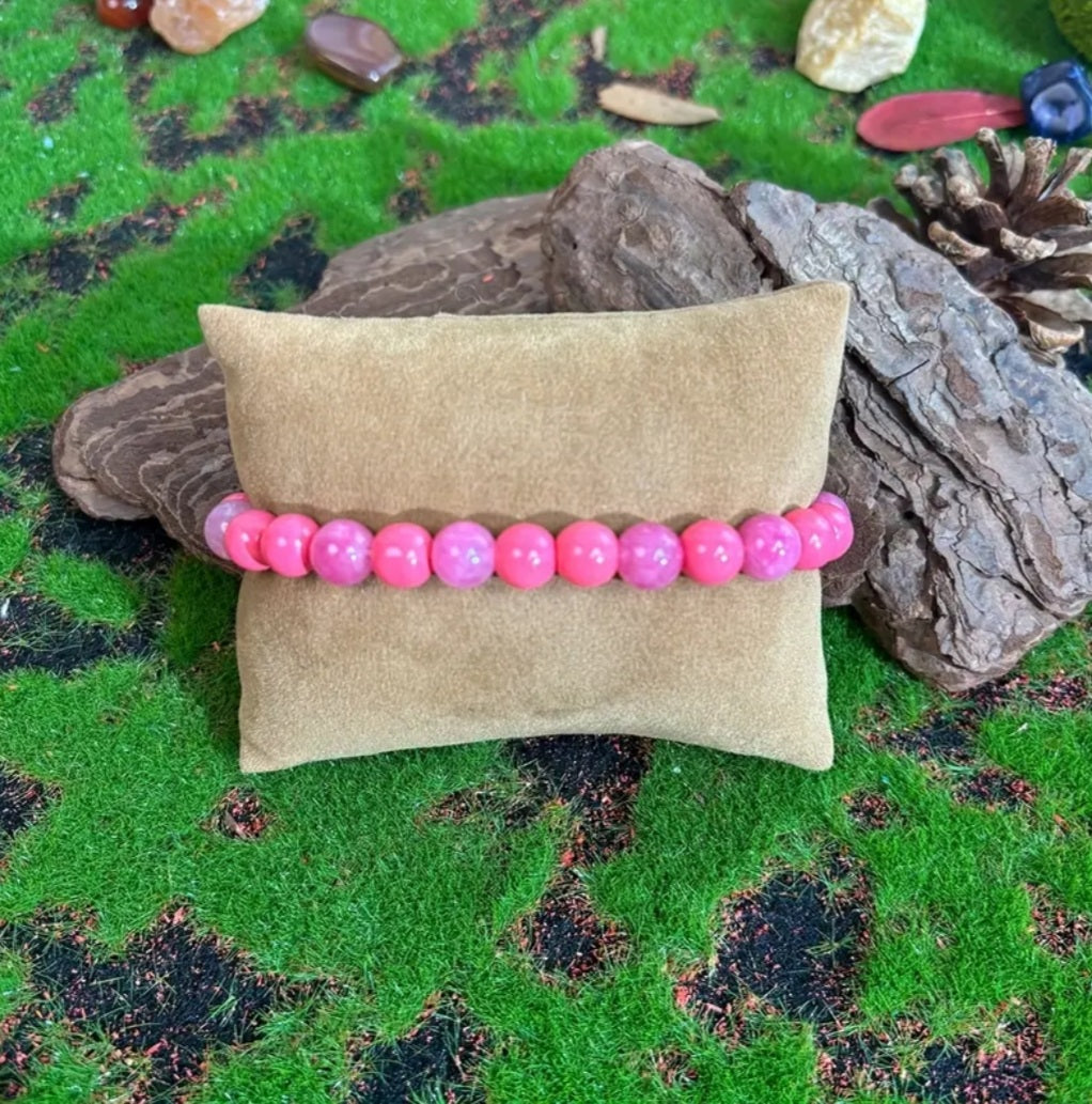 bracelet quartz rose 8 mm