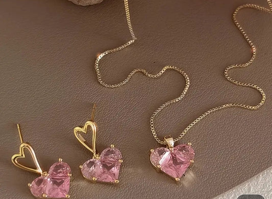 Ensemble Alice coeur rose