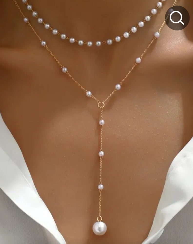 Collier Lina double perlé