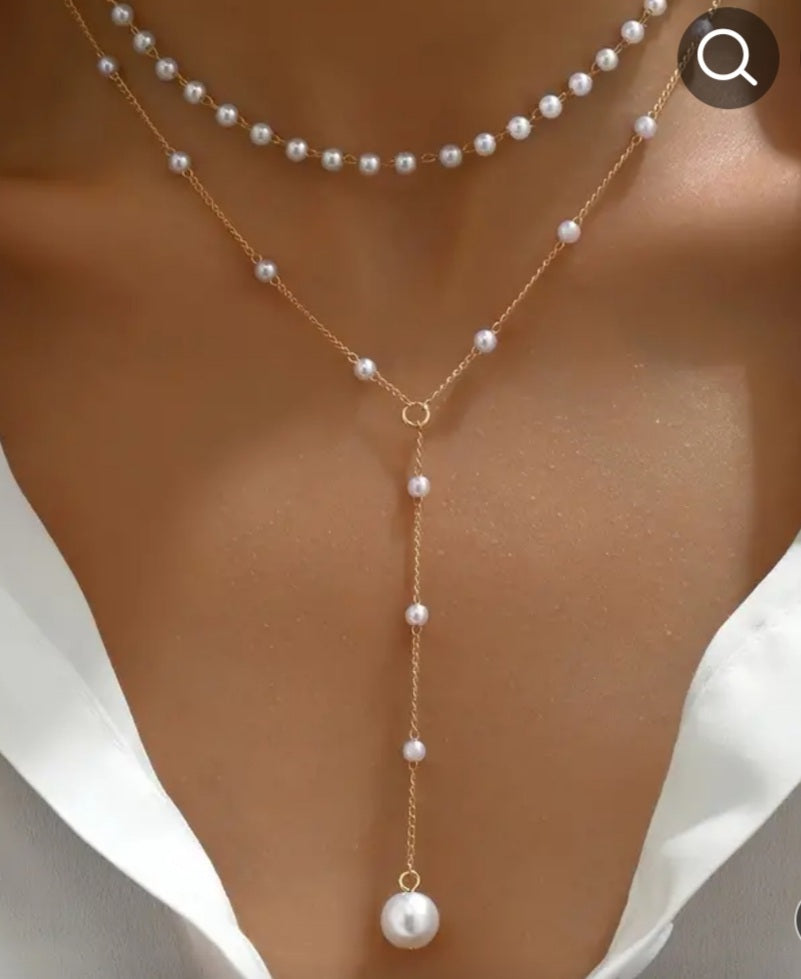 Collier Lina double perlé