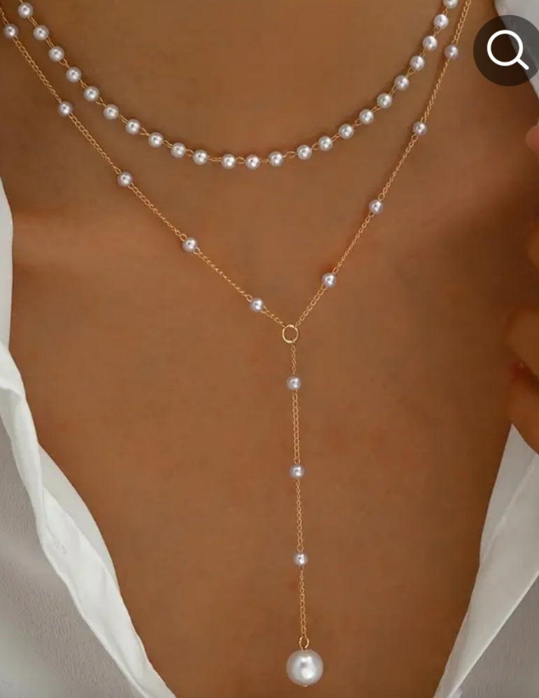 Collier Lina double perlé