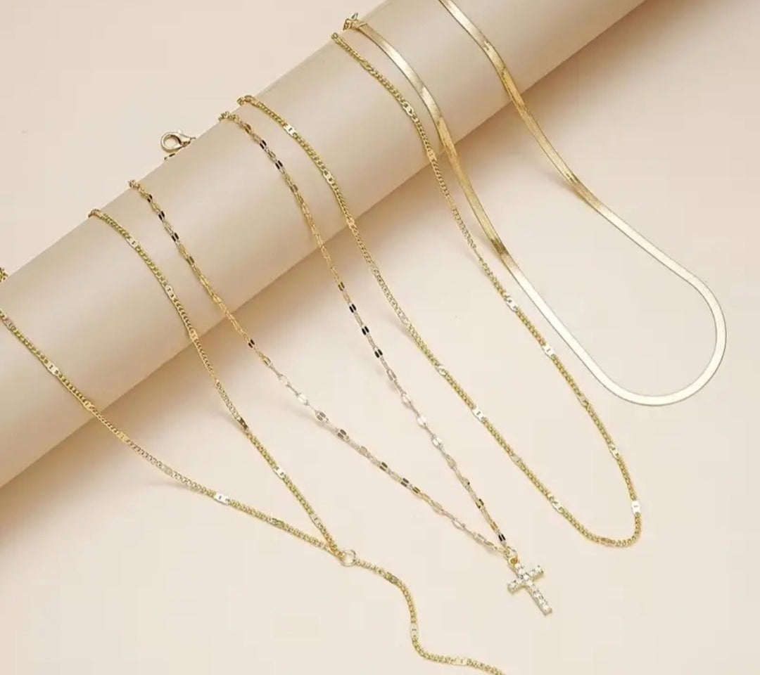 Ensemble 4 colliers Manon