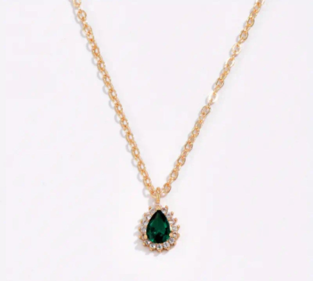 Collier Agathe vert