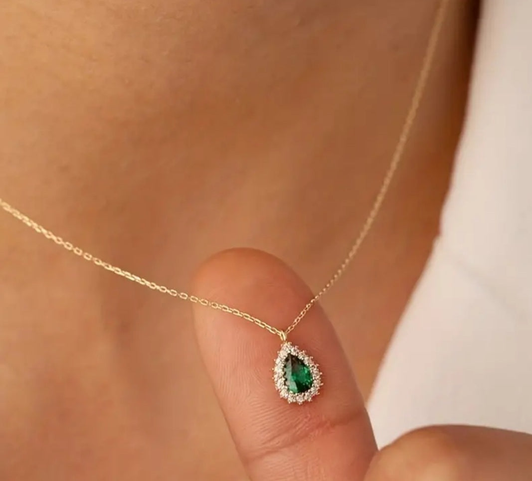 Collier Agathe vert