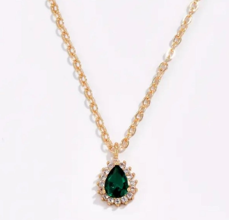 Collier Agathe vert