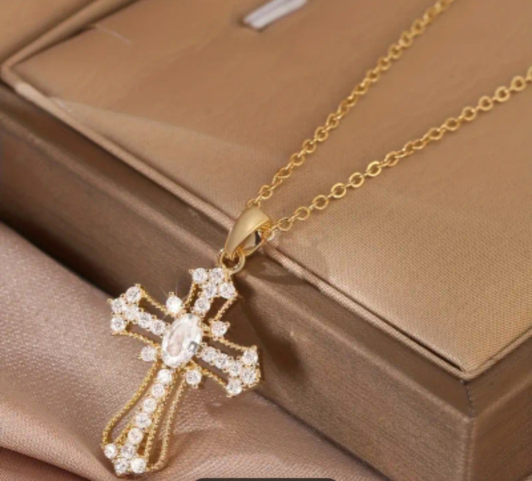 Collier Croix doré Margaux