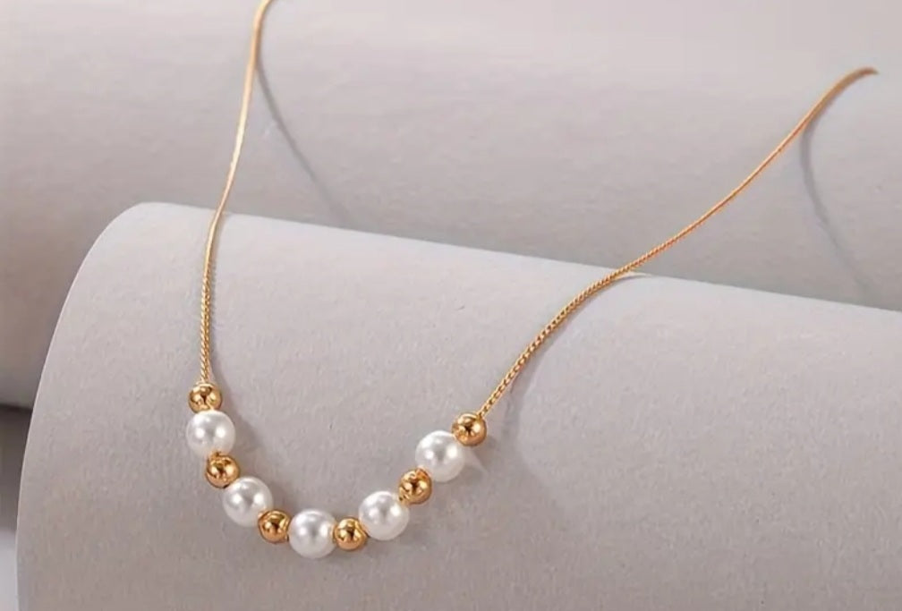 Collier Lylou perle doré