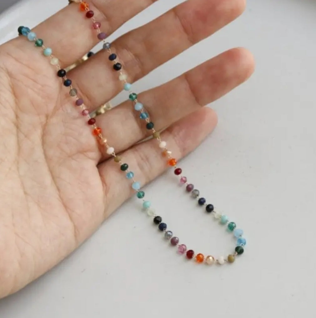 Collier Noemie avec des perles de couleurs