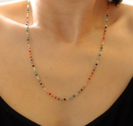 Collier Noemie avec des perles de couleurs