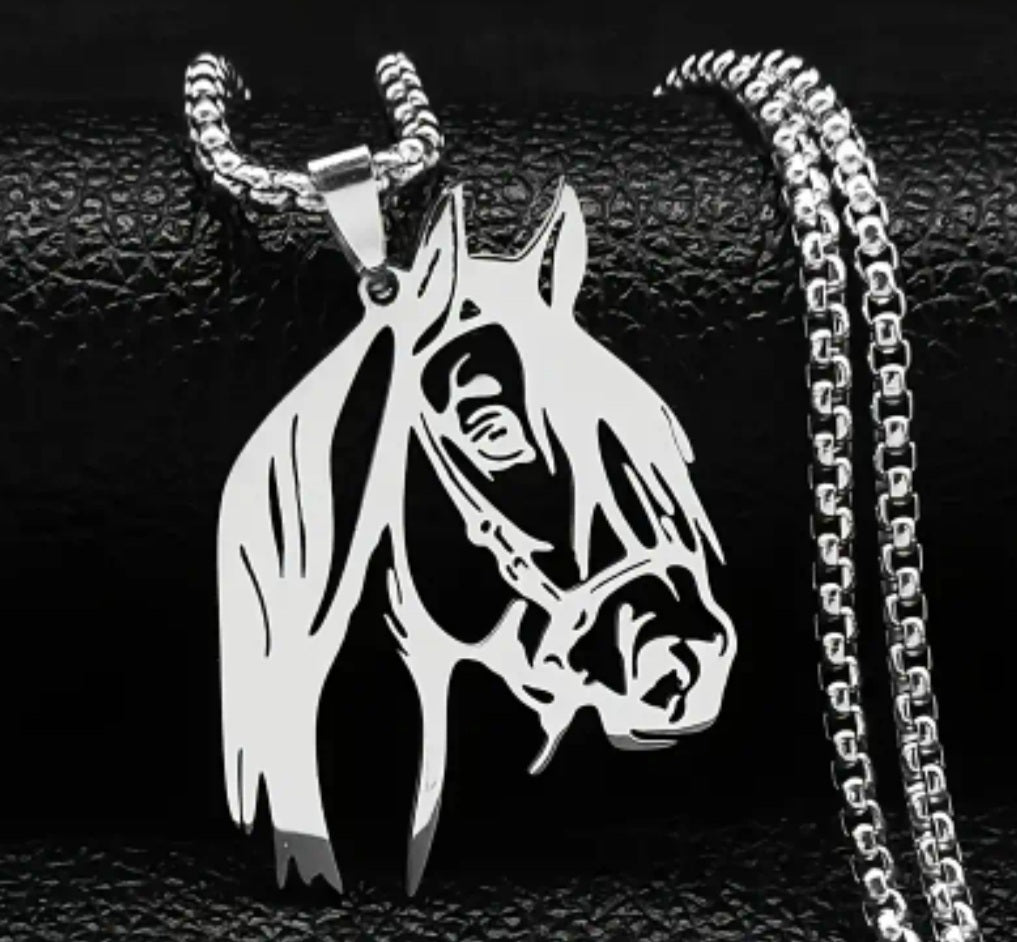 Collier Cheval argenté