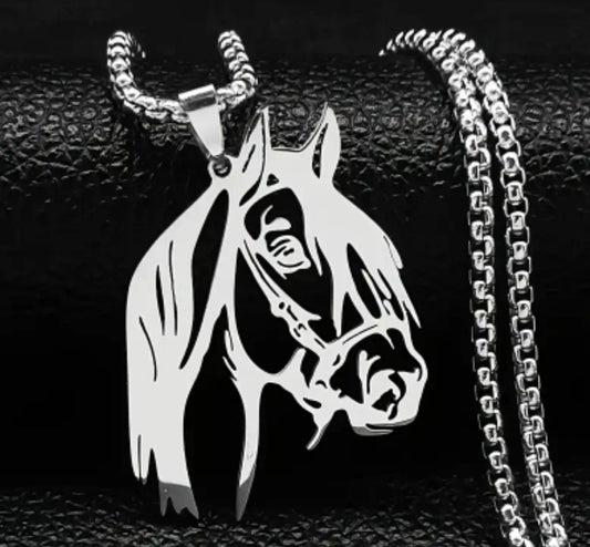 Collier Cheval argenté