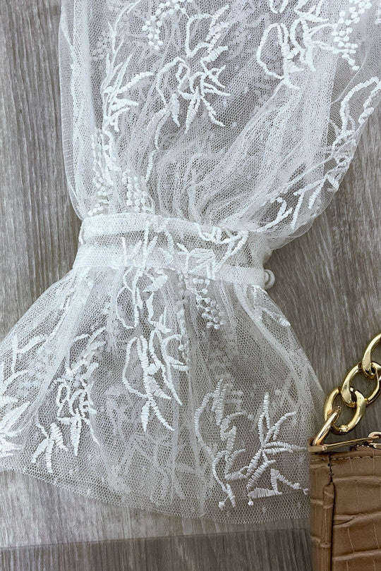 🌷Blouse blanche en tulle