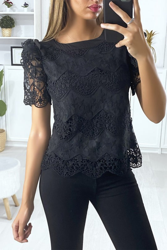 🌼Blouse en dentelle noir