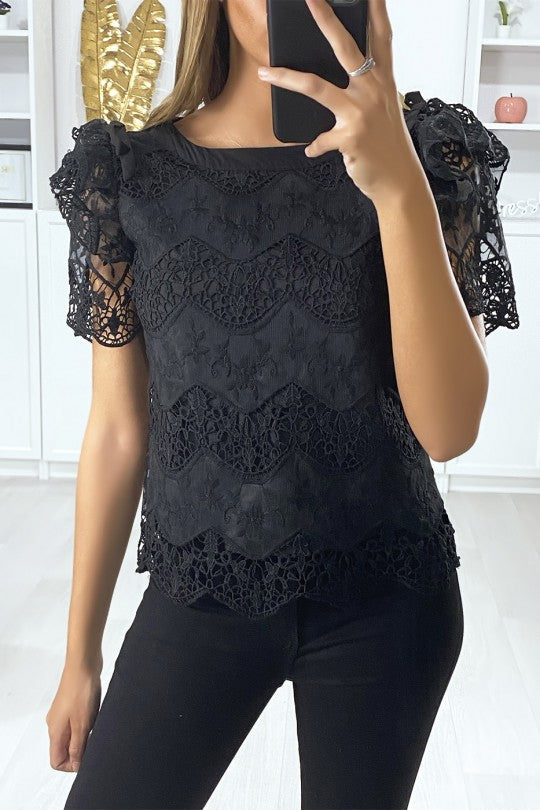 🌼Blouse en dentelle noir