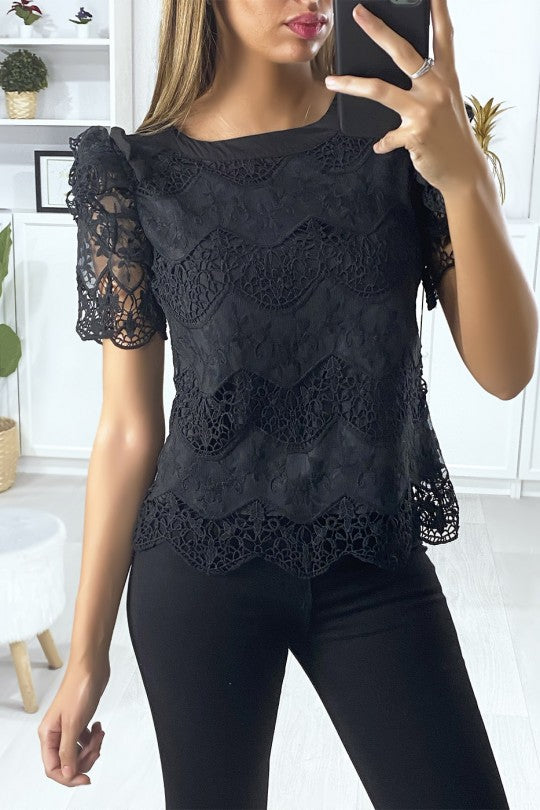 💮Blouse en dentelle noir