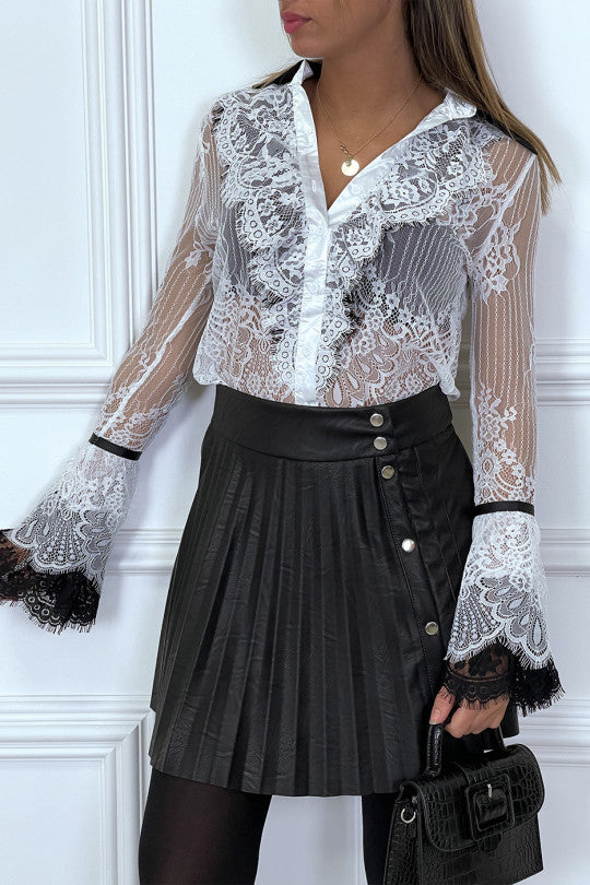 🌼Chemise blanche en dentelle blanche