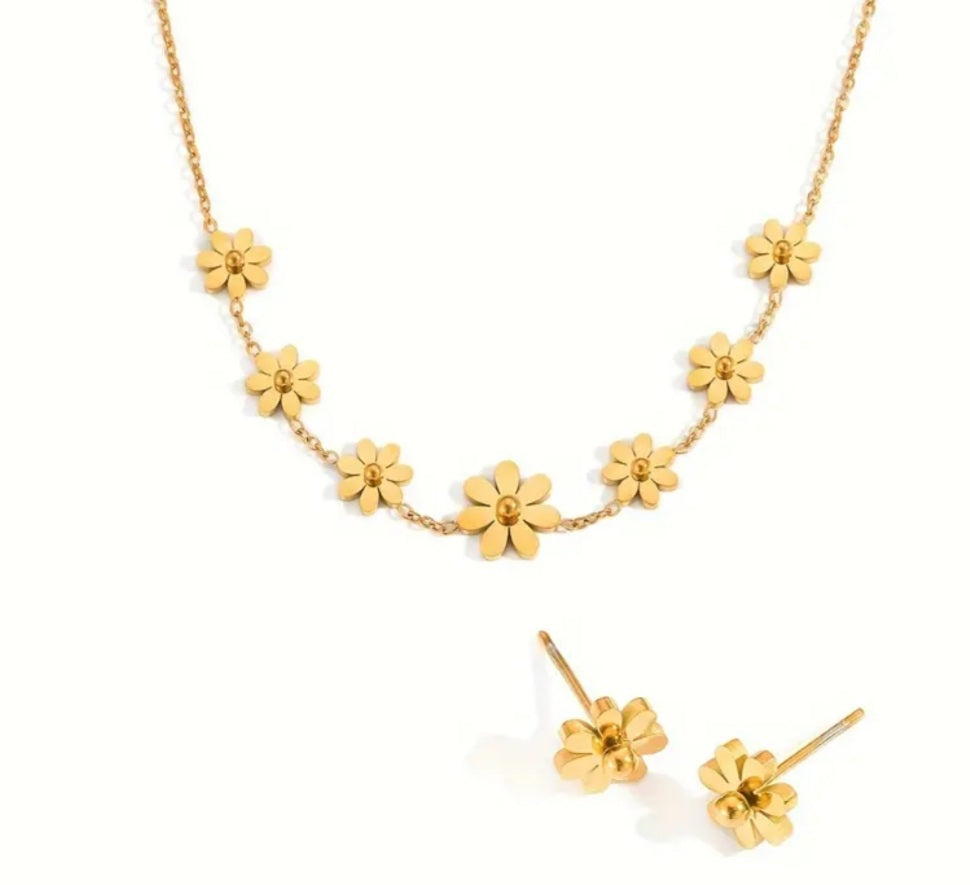 Ensemble Livia fleur doré