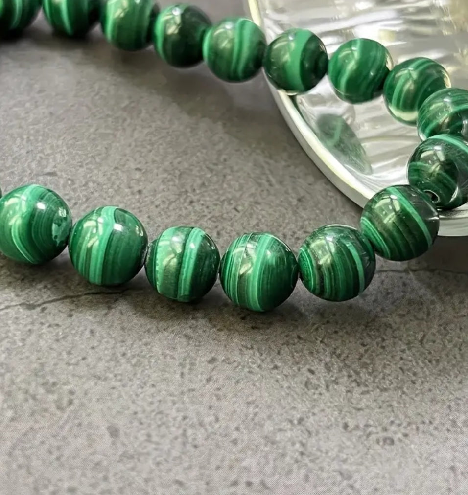 bracelet pierre Malachite vert