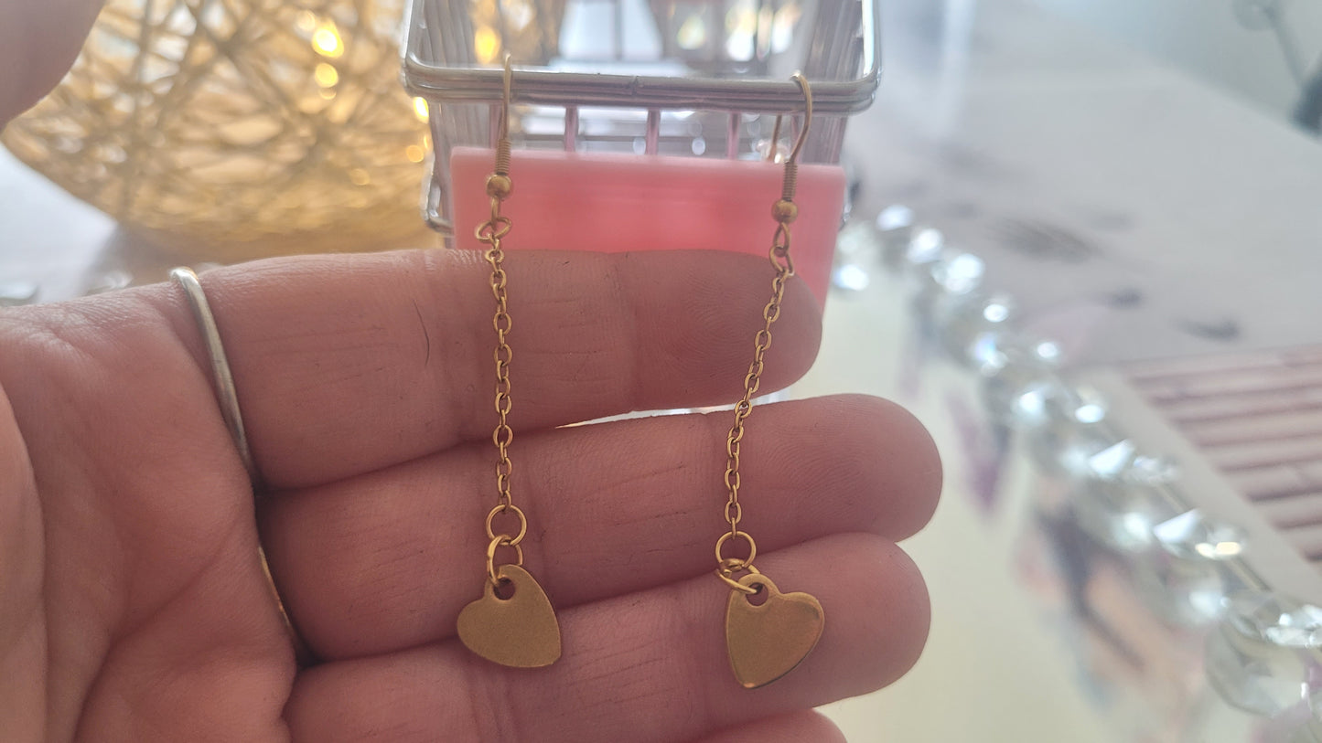 boucles pendante doré coeur