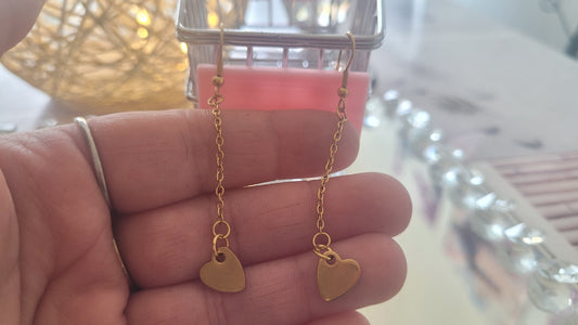 boucles pendante doré coeur